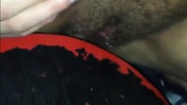 Hairy creampie through the gloryhole