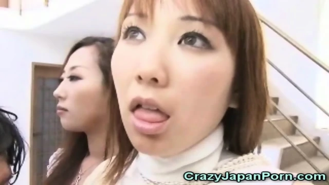 Asian Girls Undressed by a Homeless!