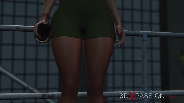 Rough sex in prison! Harley Quinn fucks hard a female prison guard