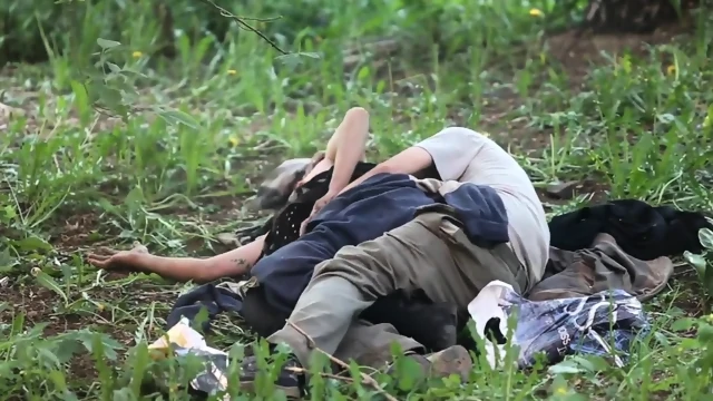 Village couple arranged drunk fuck in the middle of the field