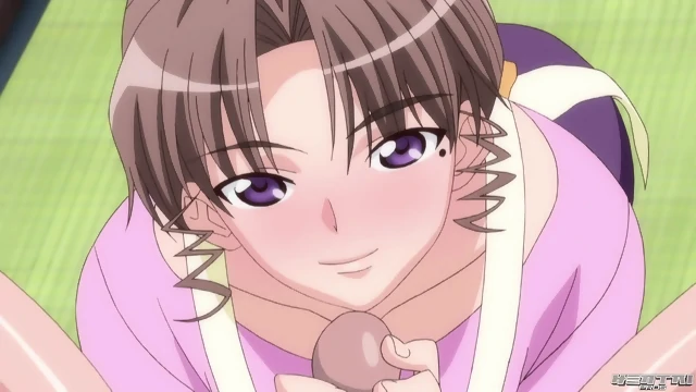 Hentai young busty stepmom helps stepson get off