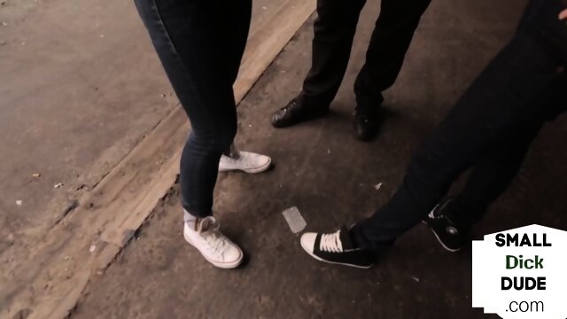 British CFNM babes humiliate micro penis guy