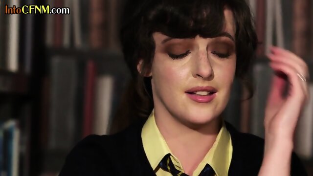 CFNM student humiliate and jerk their nerdy tutor