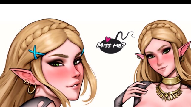 Zelda helps you to an assgasm (wholesome) | Futa hentai anal JOI w/metronome