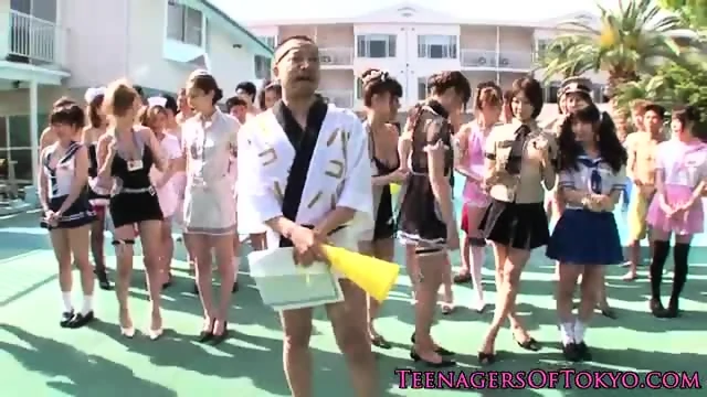 Awesome Asian Groupsex Fun With Costume Teens