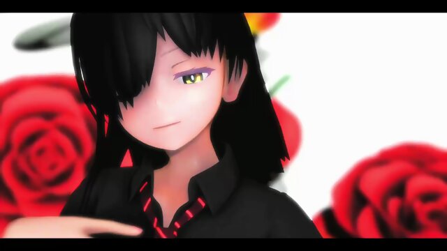 HENTAI MMD DANCE 3D UNDRESS NUDE BLACK HAIR YELLOW EYES COLOR EDIT SMIXIX
