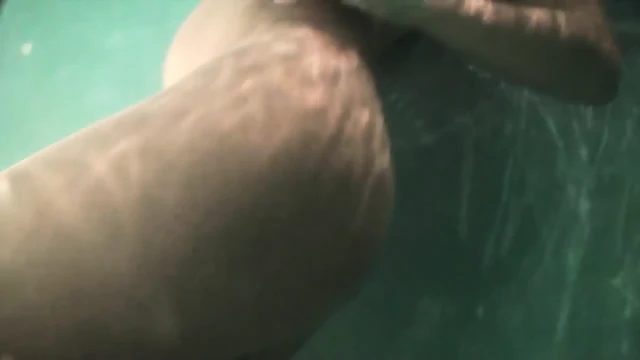 Sexy underwater masturbation with orgasms