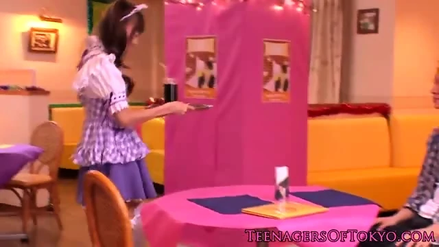 Japanese Teenage Bukkake Beauty As A Waitress