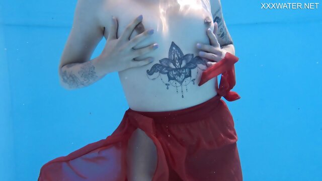 Finlands best Mimi Cica underwater nude swimming