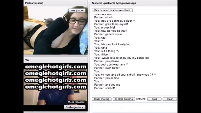 #35 Chatroulette Teen with Huge Tits Fingers Her Pussy