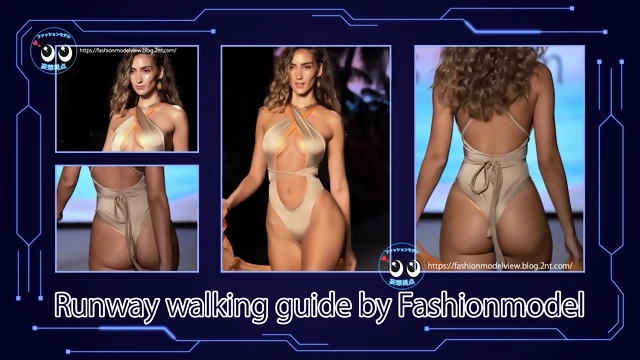 miami swim bikini fashionshow runway walking guide slow motion