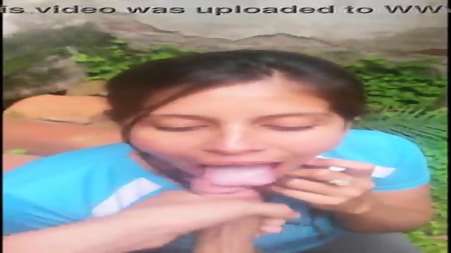 Pretty latina giving brother a blowjob and cum in her mouth
