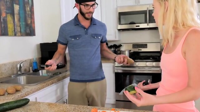 tiny step sis loves the taste of my cum teen blowjob big cock doggystyle