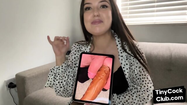 Cheating wife teases small cock husband while she fucks