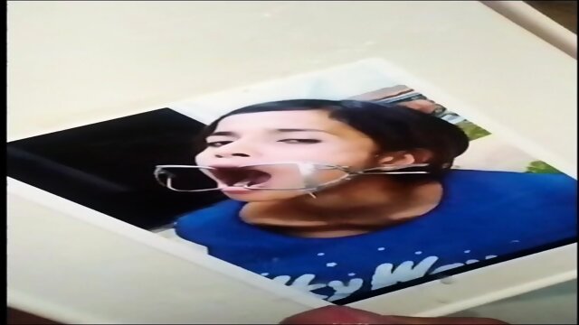 Facial drenched of Cum (porn girl gag mouth)
