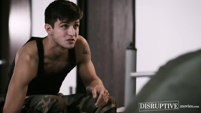 Military studs Elliot Finn and Justin Matthews flipfuck in army base