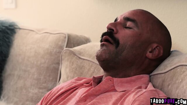 Stepdad fucks his stepdaughter to prove him that she can handle it