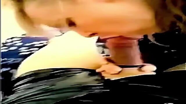 Short PVC Skirt Slut Pascal Sex Party Slut Wife Filmed and Exposed Sucking off a Complete Strangers Cock