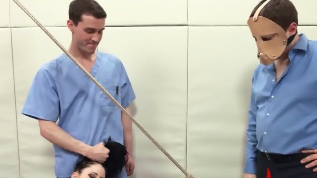 Extreme BDSM ass action in gangbang