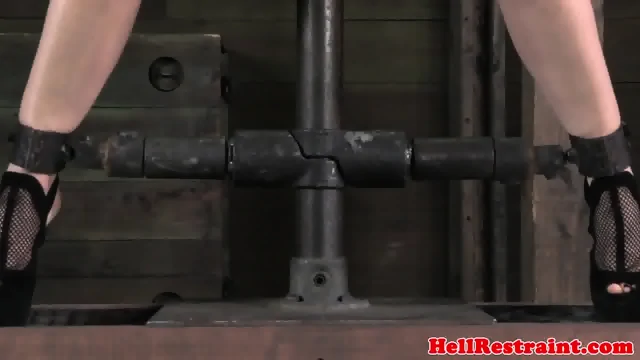 Ballgagged sub painfully punished with nt