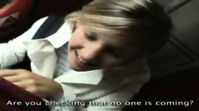 Amateur BJ in a Train Full of People!!