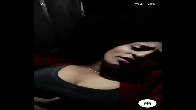 Telegu Instagram Tango Model in Bus Bra Strip Showing