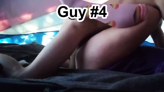 Girlfriend Lexxxylegz gets a creampie gangbang at a party